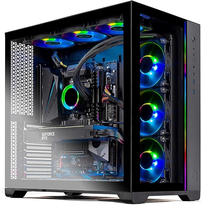 Skytech Prism II Gaming PC Desktop – AMD Ryzen 9 5900X 3.7 GHz, RTX 3090 24G GDDR6X, 1TB NVME SSD, 16G DDR4 3200, 1000W Gold PSU, 360mm AIO, AC Wi-Fi, Windows 10 Home 64-bit