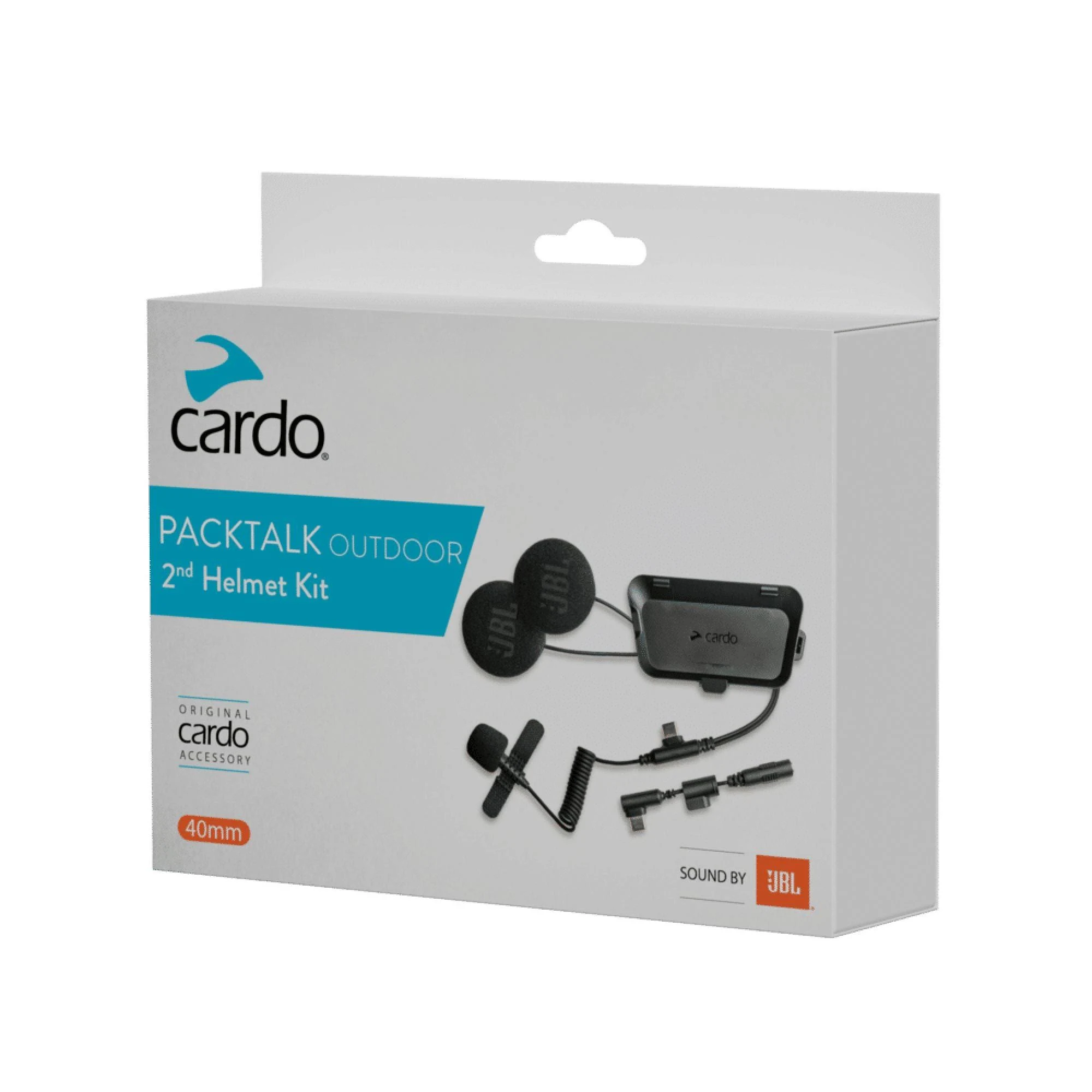 Cardo Packtalk Outdoor 2nd Helmet Kit, Communication Device Accessory for Additional Helmet Use, Multifunctional Kit for Outdoor Helmets, Cardo Outdoor Add-On for Second Helmet Usage