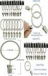 LLPJS 40 Pcs Curtain Rings with Clips, Curtains Hooks Drapery Clip with Ring, Perfect for Decor Drapes, Bows, Caps Etc, Rings 1.26 inch I D, Fits Up