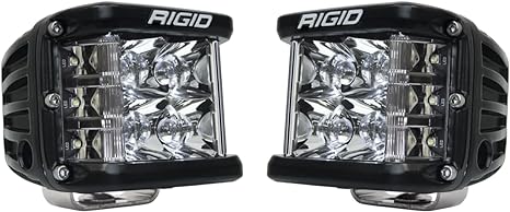 RIGID INDUSTRIES D-SS PRO Side Shooter LED Light (Spot) Pair Black, Mount, Black Housing