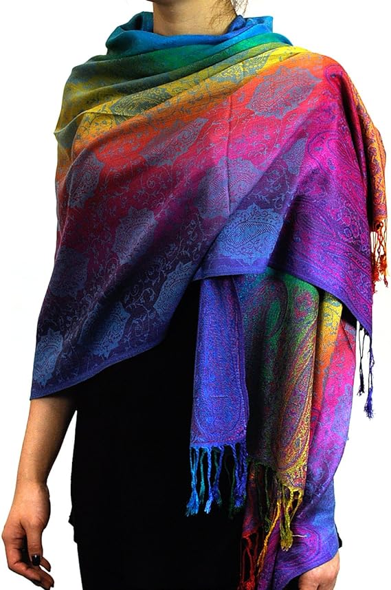 NYFASHION101® Elegant Colorful Paisley Soft Pashmina Scarf Shawl Wrap, NEW