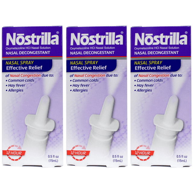 Nostrilla Nasal Decongestant Original Fast Relief, 0.50 oz (Pack of 6)