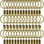 40 Pack Metal Curtain Rings with Clips, Drapery Clips Hooks, Decorative Curta...