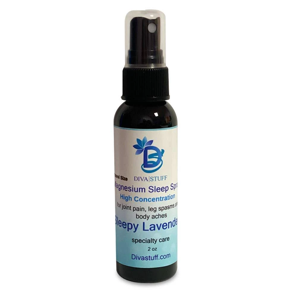 Magnesium Sleep Spray for Hair, Joint Pain, Leg Spasms, and Body Aches (2 Ounce, Sleepy Lavender)