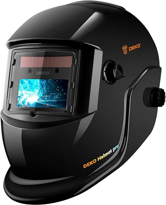 DEKORPO Welding Helmet Auto Darkening True Color Solar Powered Helmets Welder ...