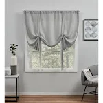 Exclusive Home Loha Light Filtering Rod Pocket Tie Up Shade - Dove Gray - 54 x 63 in