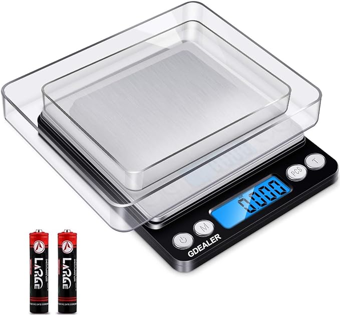 Gdealer Digital Pocket Kitchen Scale 0.001oz/0.01g 500g Kitchen Food Scale ...