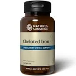 Natures Sunshine Chelated Iron Tablets 180