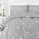 Utopia Bedding All Season Moon Star Comforter Set with 2 Pillow Cases 3 Piece Soft Brushed Microfiber Kids Bedding Set for Boys