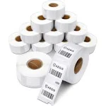 Aegis - Compatible Direct Thermal Labels Replacement for DYMO 30347 (1" X 1-1/2") Library Book Spine - Use with Labelwriter 450, 450 Turbo, 4XL Printers (12 Rolls)