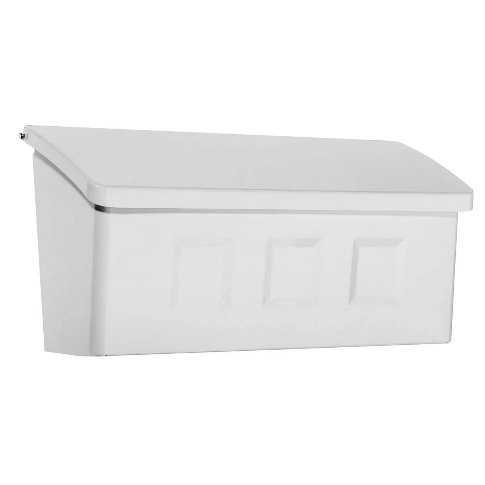 Architectural Mailboxes 5007874 Wayland Galvanized Steel Wall-Mounted White Mailbox; 4.13 x 14.65 x 7.13 in.