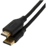 Amazon Basics DisplayPort to HDMI Display Cable Gold-Plated Plug Black 10&#039;