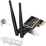 Wireless N 600Mbps (2.4GHz 300Mbps and 5GHz 300Mbps) PCIE WiFi Adapter, PCIE WiFi Card, QUALCOMM Atheros AR946X Wireless Network Adapter for Windows 10 8.1 8 7 XP Desktop PCs (PCIE-N600)