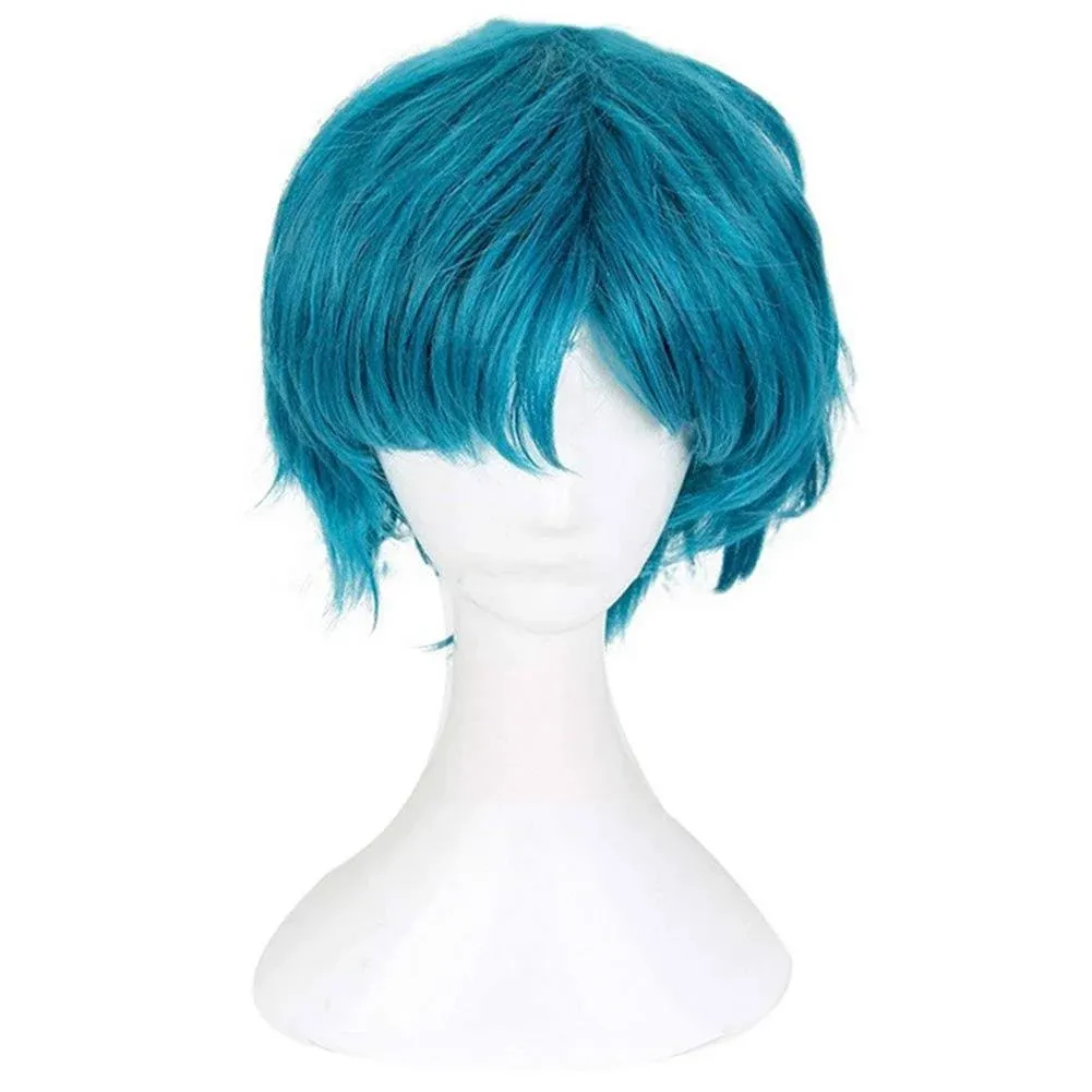 Xingwang Queen Anime Cosplay Wig Short Blue Green Women Girls' Party Wigs with Free Cap