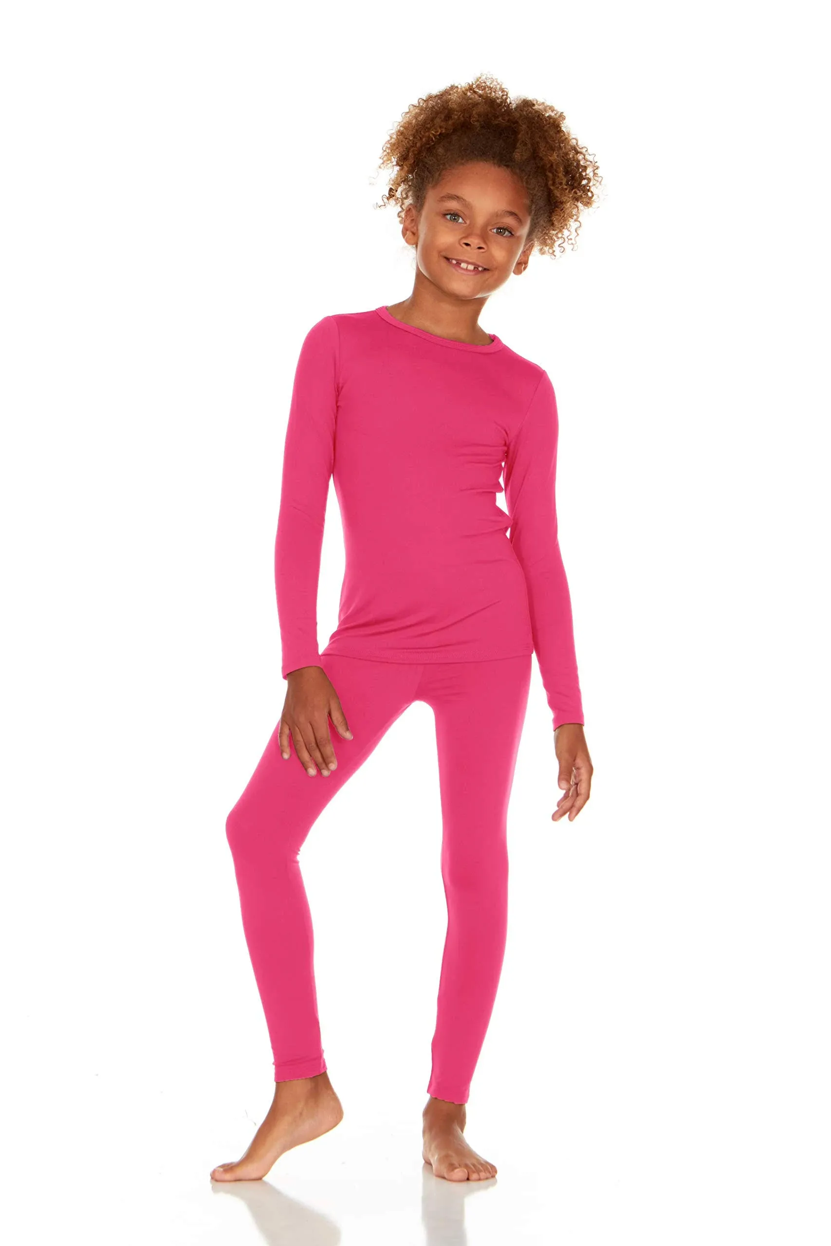 Thermajane Thermal Underwear for Kids Long Johns, Girls Thermal Underwear Set, Base Layer Kids Long Underwear