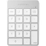 Satechi Slim Aluminum Bluetooth Wireless 18-Key Number Pad Keyboard Extension - Compatible with MacBook Pro, MacBook Air, Mac Mini, iMac, iMac Pro, iPad, iPhone and More (Silver)