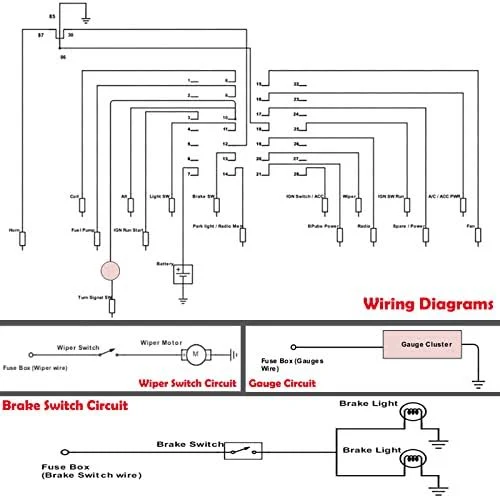 14 Fuse 12-14 Circuit Wiring Harness Racing GXL Copper Wire Street Rods Hot Rods Race Cars Universal