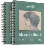 BATKEV 9 x 12 inches Sketchbook 100 Sheets, Thick Drawing Paper Sketch Drawing Paper Sketch Pad, Art Paper for Drawing and Painting for Kids