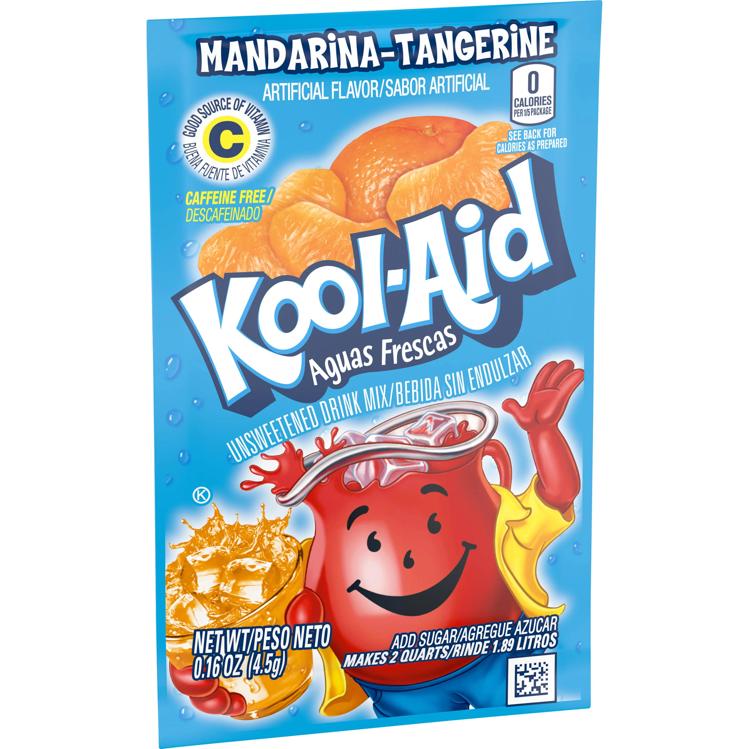 Kool-Aid Tangerine Unsweetened Soft Drink Mix, 0.16 oz