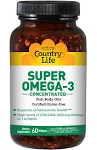 Country Life - Super Omega-3 Concentrated - 60 Softgels