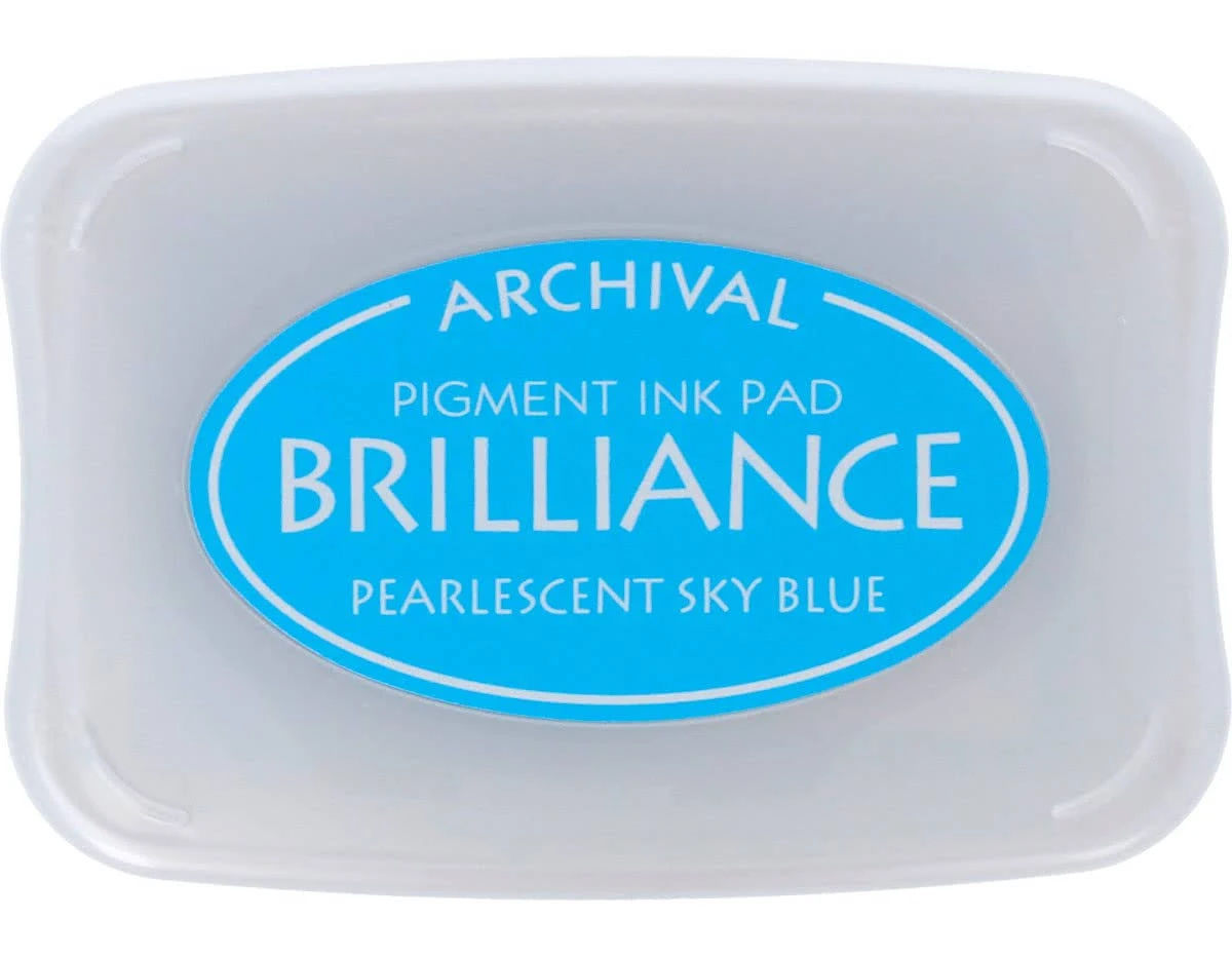 TSUKINEKO Brilliance Ink Pad, Pearlescent Sky Blue,BIP38