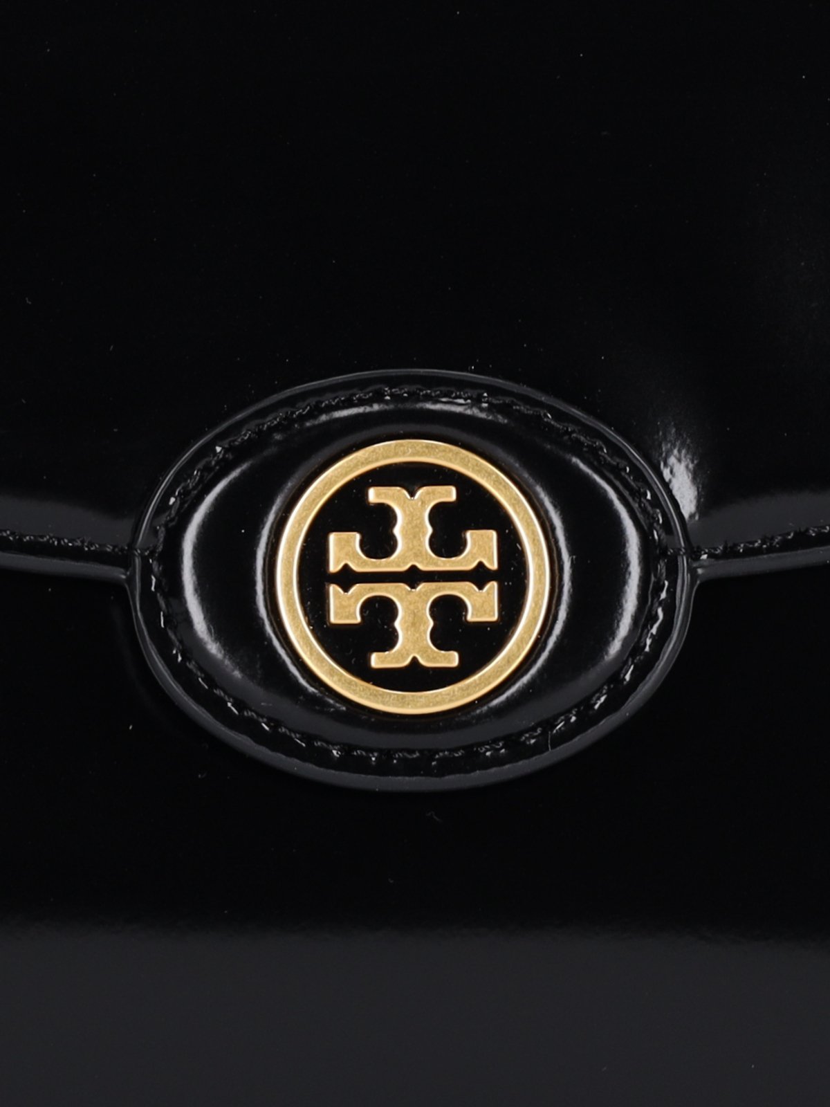 Tory Burch Robinson Spazzolato Convertible Leather Shoulder Bag Black