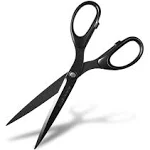 Seki Japan Japanese Multipurpose Scissors, 7.3 inch Fluorine Coating Stainless Steel Blade Office Shears for Cutting Paper Craft Fabric Photos