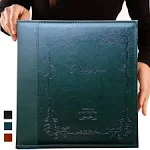 4x6 Photo Album 600 Pockets, Extra Large Capacity Picture Album with Vintage Leather Cover, Family, Baby, Wedding Album (Dark Green)