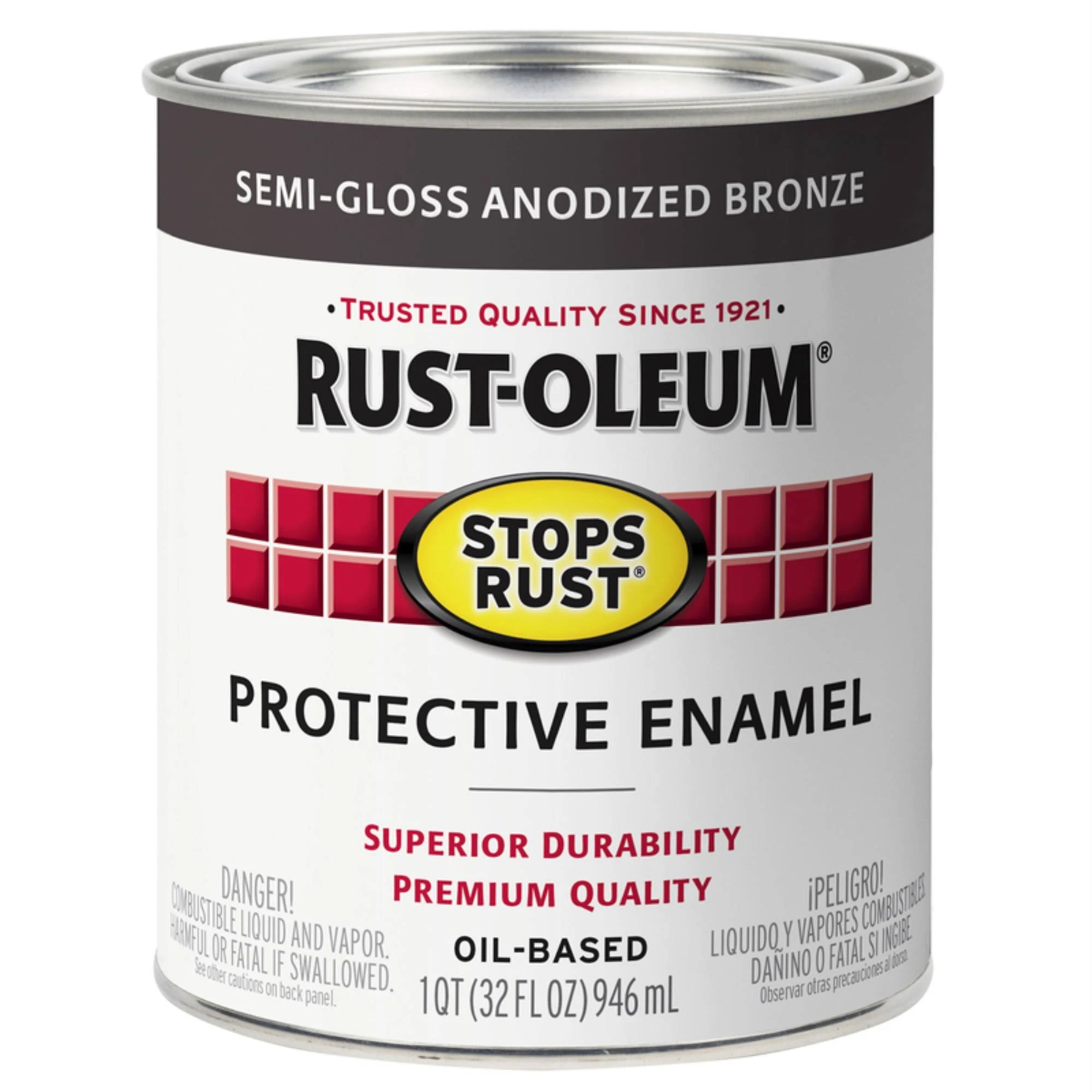 Rust-Oleum Stops Rust Indoor and Outdoor Gloss Regal Red Oil-Based Protective Paint 1 qt