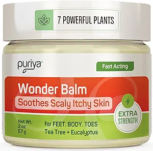 Tea Tree Oil Balm, Extra Strength, Pair Well with Jock Itch Cream, Spray, Athletes Foot, Ringworm Cream for Human, Rash Cream, Fast Acting for Dry, Itchy Skin, Plant Powered Wonder Balm