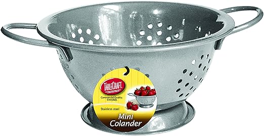 Tablecraft 0.75 quart Mini Colander, Silver