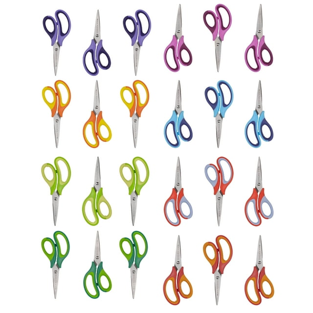 24 Pack of Pointed Scissors for Kids by W.A. Portman