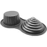 3D Giant Cupcake Pan, Non-Stick Carbon Steel Jumbo Cupcake Pans, Large Cupcake Mold NS8-001 (15.35" x 8.07" x 3.23")