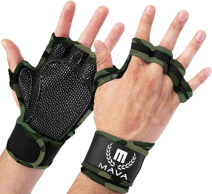 Mava Sports Ventilated Weightlifting Workout Gloves with Wrist Support for Men ...