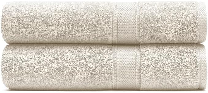 Standard Textile Home Lynova Cotton Bath Towel, Set of 2 - Natural