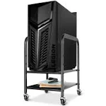 360Tronics Computer Tower Floor Stand 2-Tier Adjustable Desktop ATX-Case CPU Holder