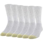 GOLDTOE Men's 656S Cotton Crew Athletic Socks, Multipairs