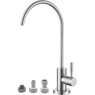 OWOFAN RO Faucet Water Filter Faucet Non-Air-Gap Drinking Water Beverage Faucet for Reverse Osmosis Systems Water Filtration System 304 Stainless Steel Brushed 3303SN