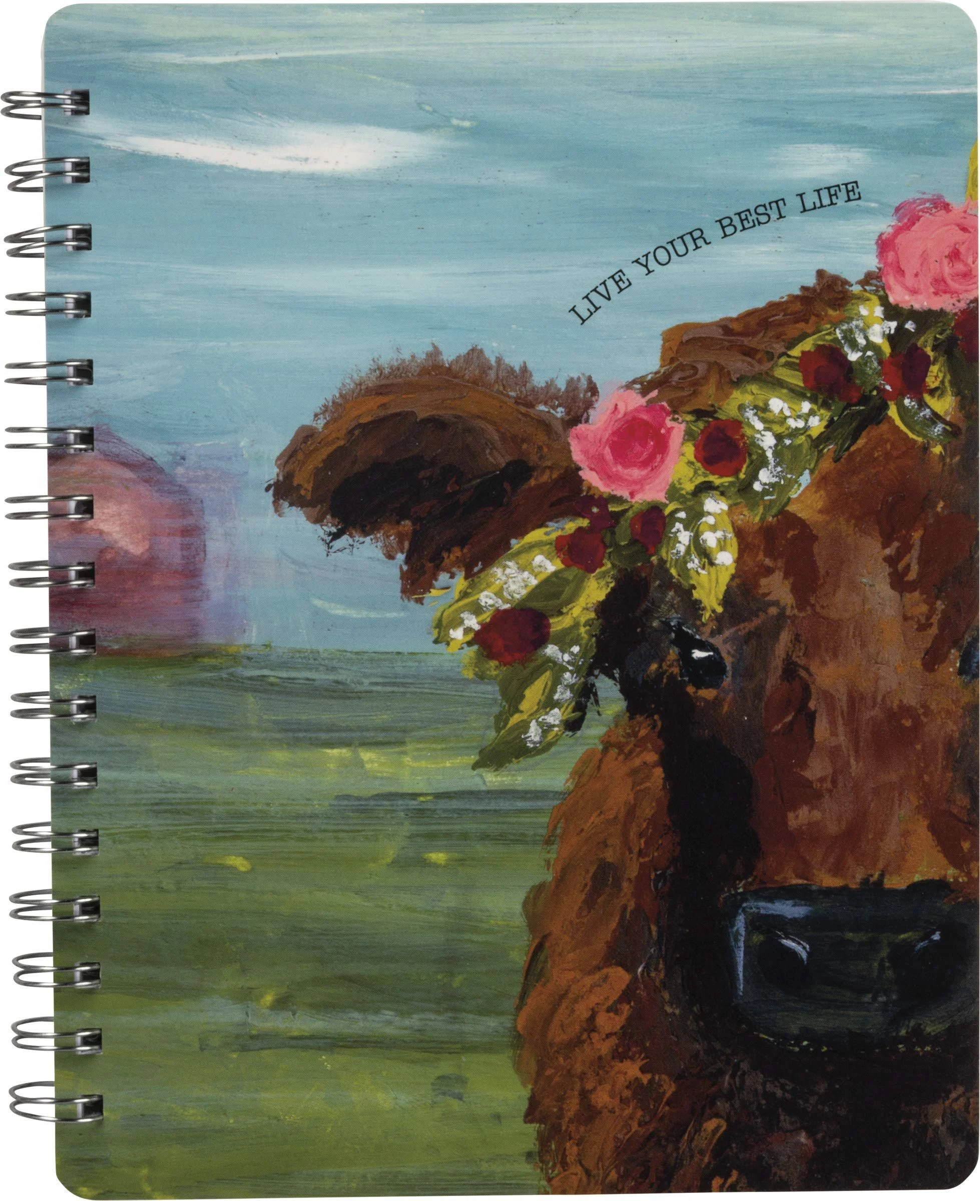 Primitives by Kathy Friendship Heart Gallery Spiral Notebook, 7" x 9", Live Your Best Life