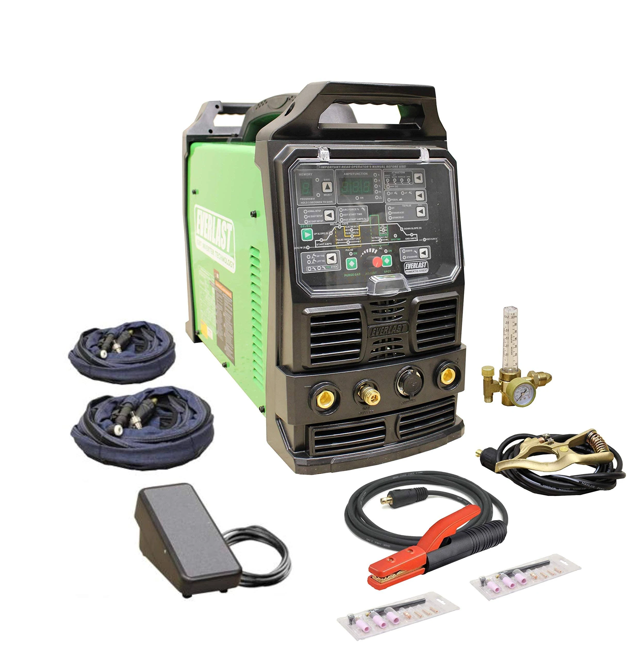 NEW PowerTIG 325EXT GTAW-P 320AMP ACDC TIG STICK PULSE EVERLAST WELDER Nova