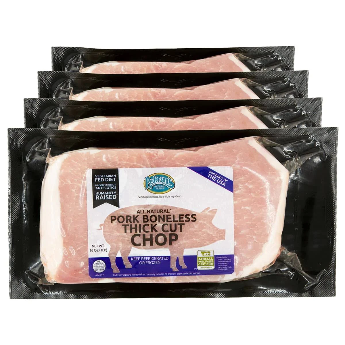 Pork Boneless Thick Cut Chops (4 Pack)