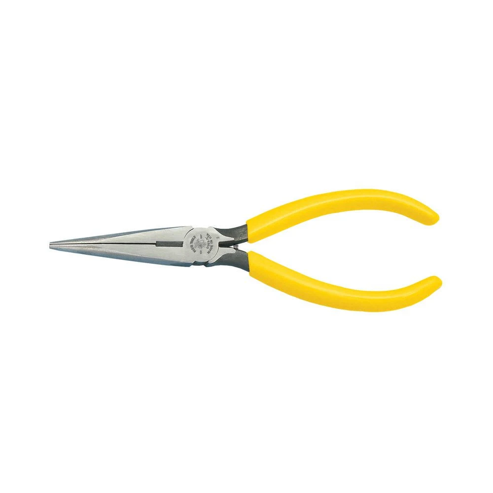 Klein D203-7C Side-Cutting Long Nose Pliers with Knurled Jaw: 183 mm Length