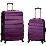 Rockland 2 Piece Expandable ABS Spinner Set, Purple