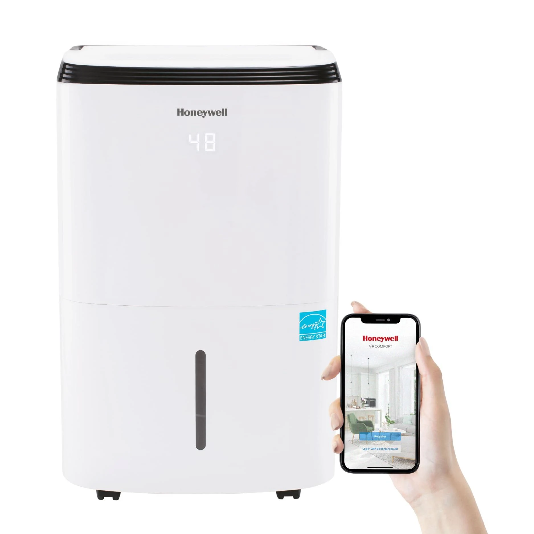 Honeywell 4000 Sq. Ft. Energy Star Smart Dehumidifier for Home Basements & Large Rooms, with WiFi, Alexa Voice Control and Anti-Spill Design - 50 Pint (DoE Standard)