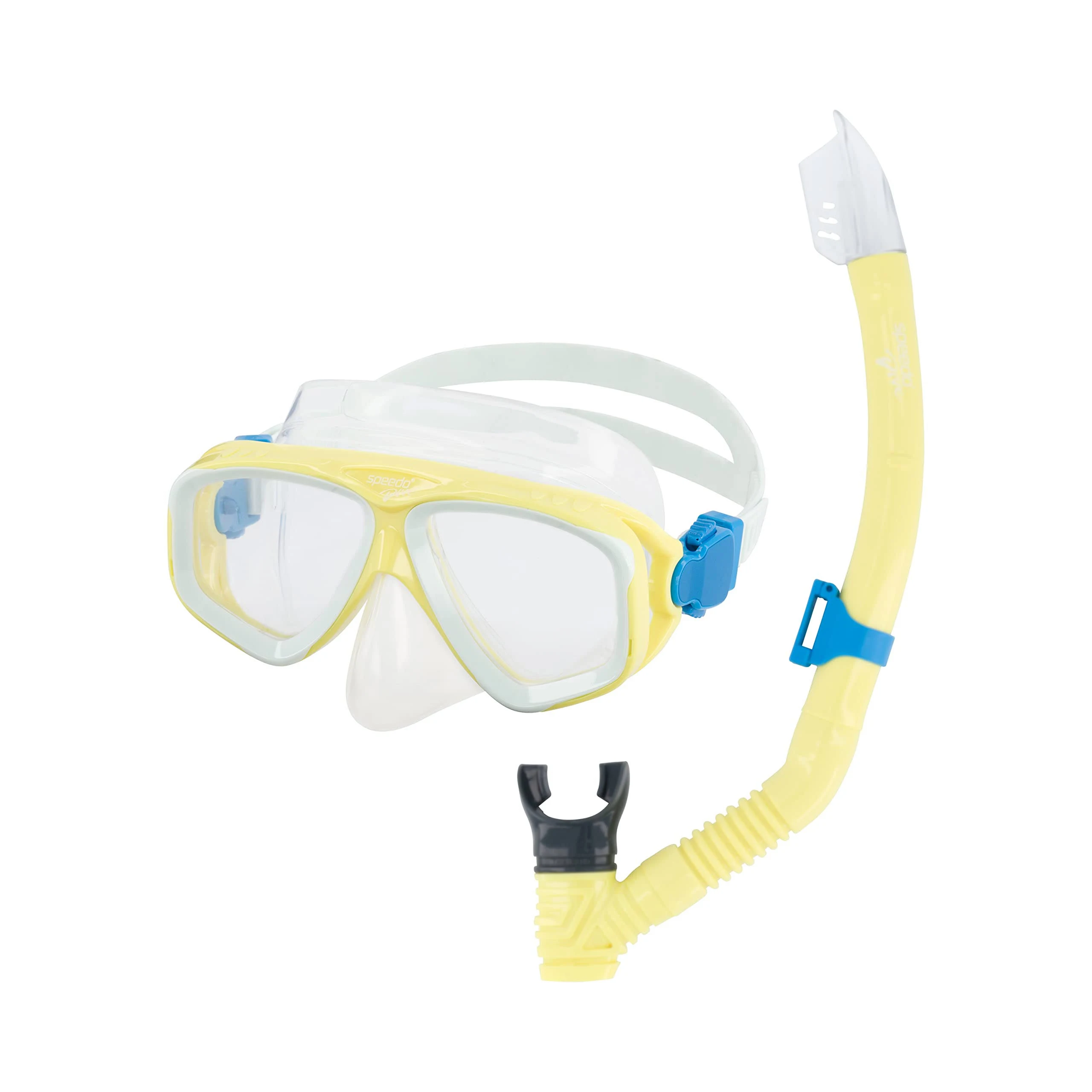 Speedo Adventure Mask &amp; Snorkel Set - Blazing Yellow/Clear