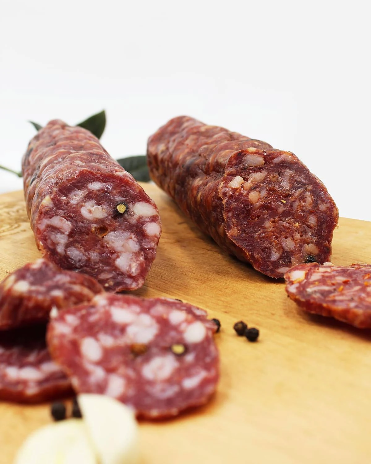 Fortuna's Sopressata Salami - Nitrate and Gluten Free, Dry Cured Naturally in the USA, 12-14 oz per Stick, Garlic Infused with a slight hint of heat. Lean Pork with All Natural Ingredients. Perfect for Charcuterie Boards