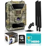 CREATIVE XP Cellular Trail Cameras WiFi 12MP 1080P Outdoor Game Camera with No-Glow Night Vision Motion Activated IP54 Waterproof for Wildlife Hunting or Property Security, 32G SD Memory Card