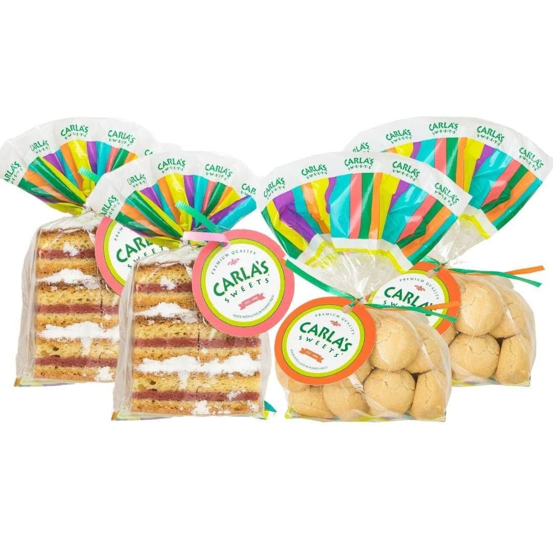 Carla's Sweets Assortment 21 ( 2 Guava Cakes, 2 Mantecaditos Bags)