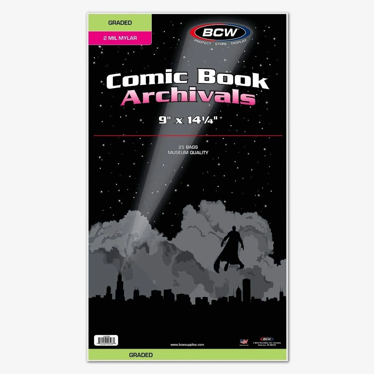 25 BCW Graded Mylar Comic Book Bags - Lasts Indefinitely