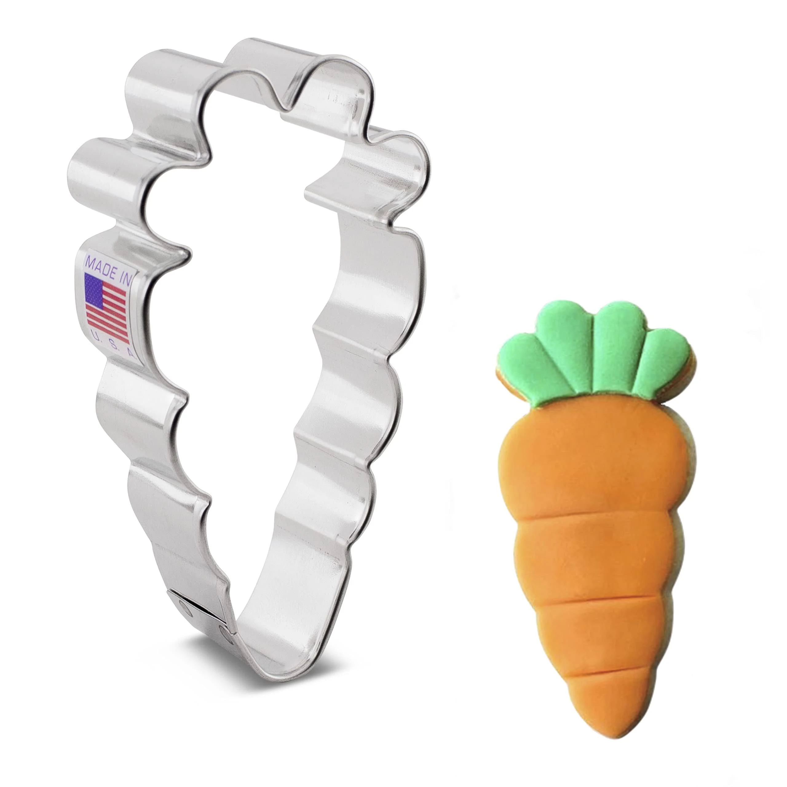 Fancy Carrot Cookie Cutter 4"